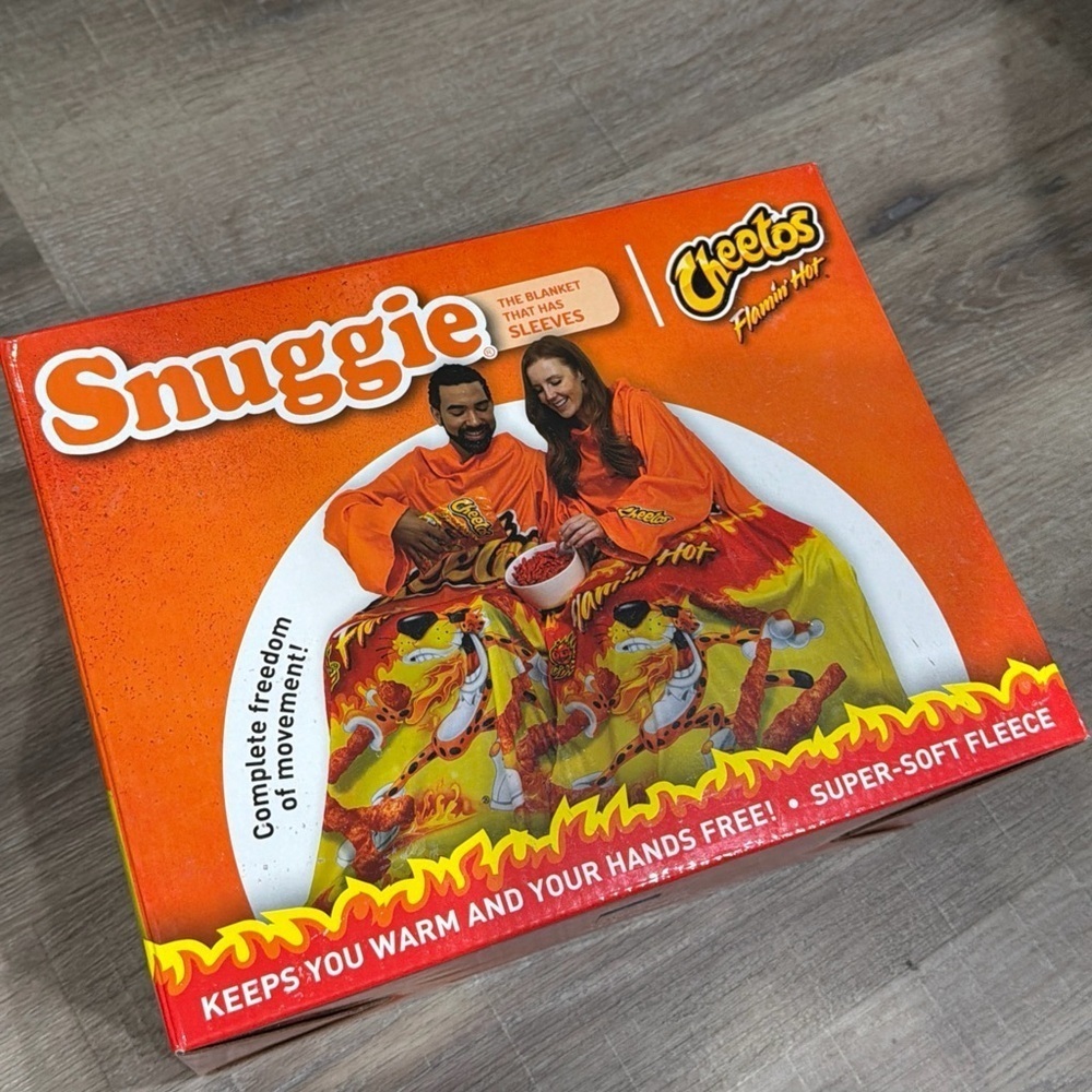 BRAND NEW Snuggie Flaming Hot Cheetos Wearable Soft Fleece Blanket w/ Sleeve